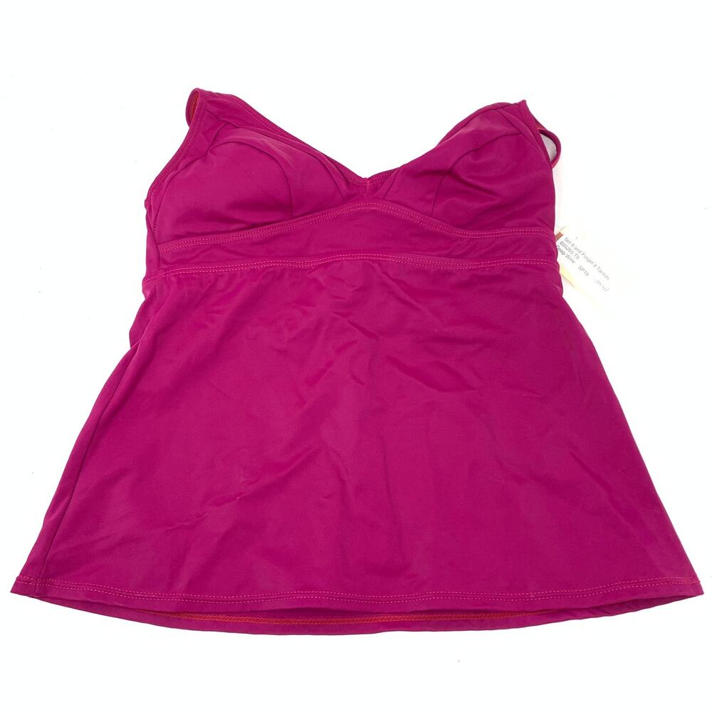Title NIne Size Small Set It And Forget It Tankini Top Deep Wine *SAMPLE